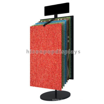 Freestanding China Manufacturing Metal Hanging Floor Carpet Exhibition Stoarge Rack Rug Display Stand